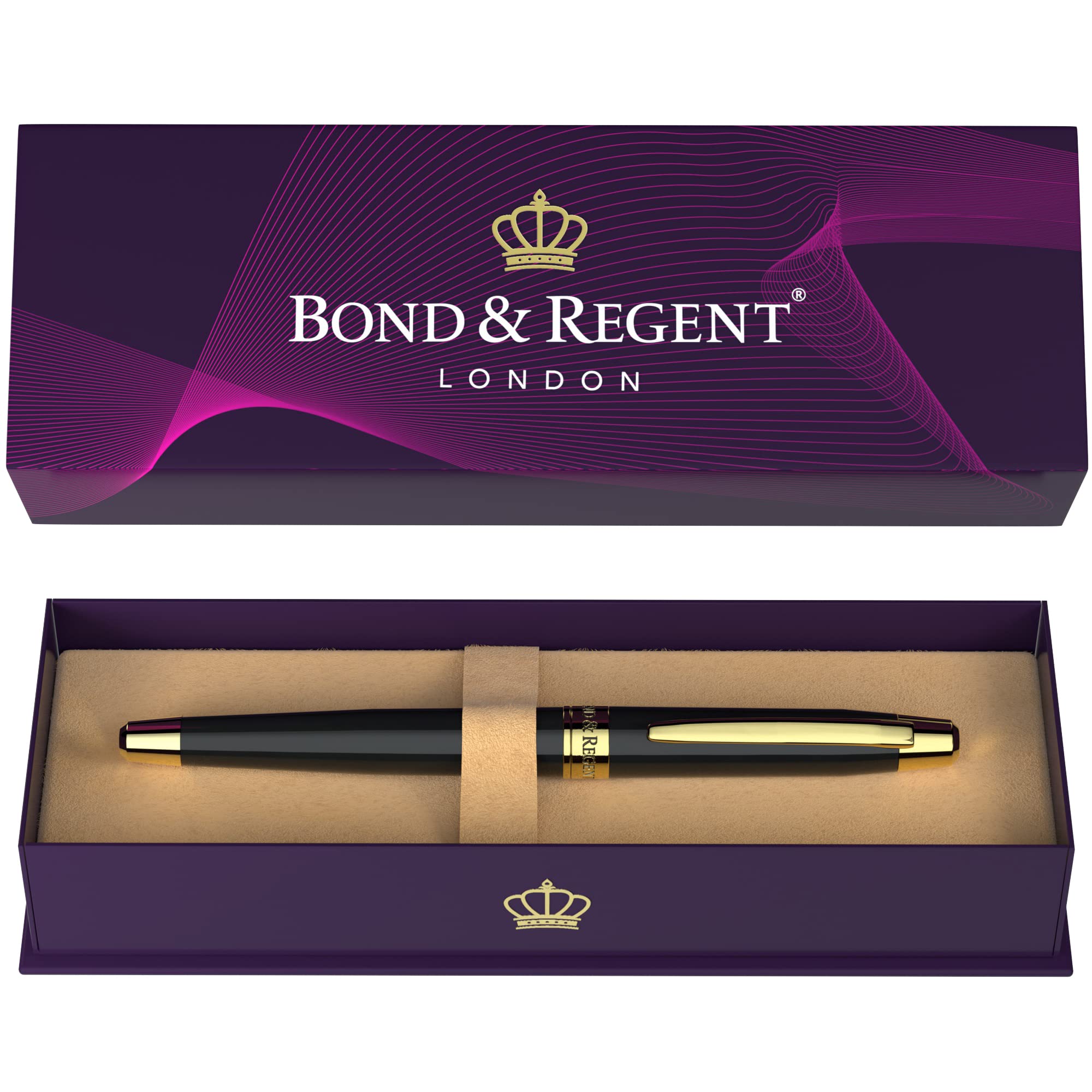 Bond & Regent 24金 ローラーボールペン 新品 未使用 英国 箱付 Amazon.com: Bond & Regent 24 Karat Gold Luxury Rollerball Pen